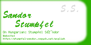 sandor stumpfel business card